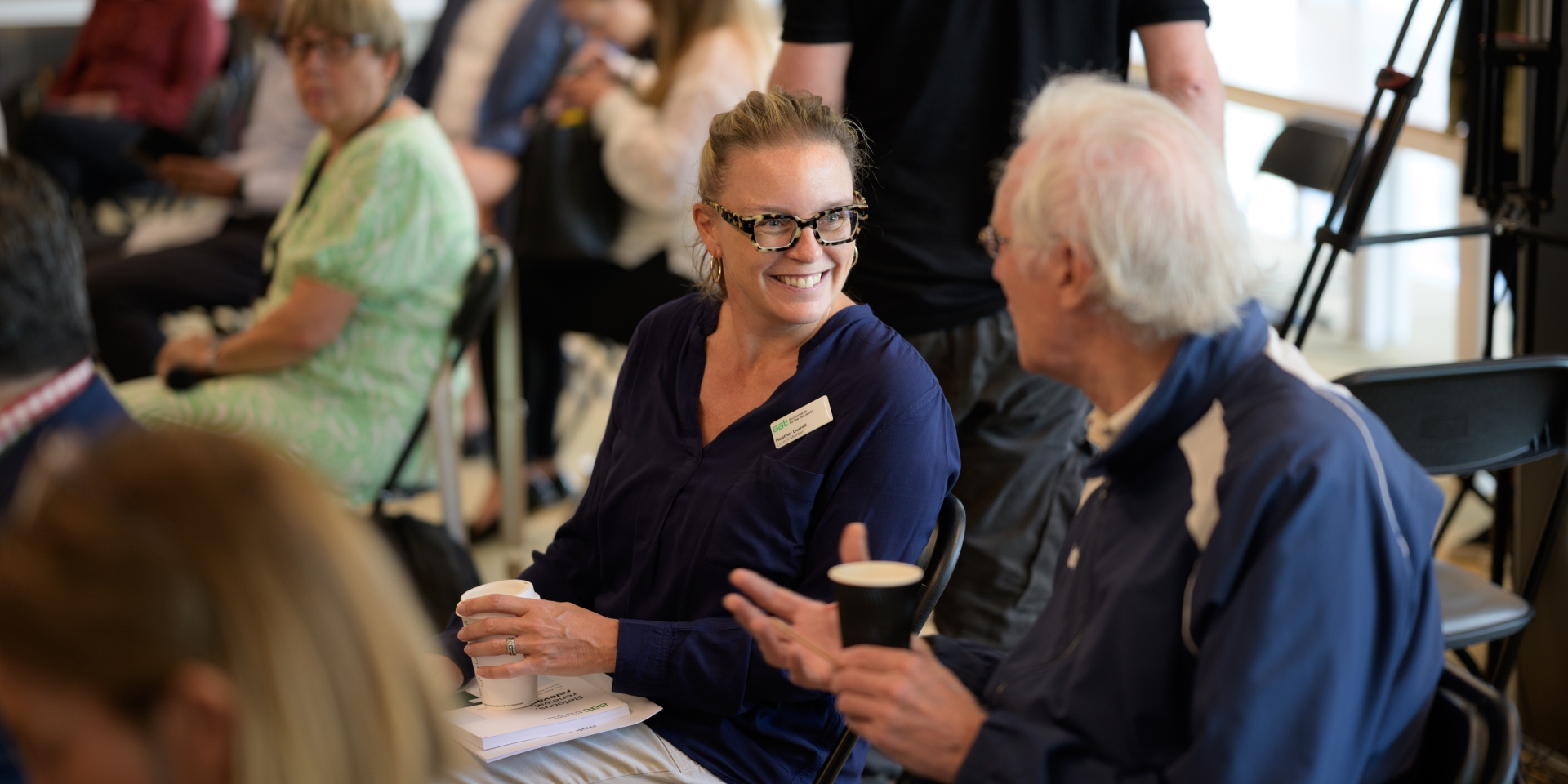 Conversation between members at the AGM